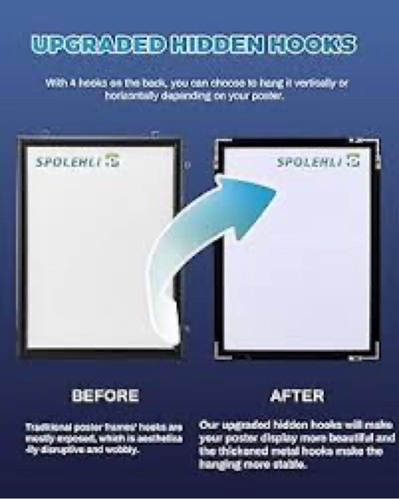 Spolehli 18x24 LED Light Box Frame - Remote Control, Dimmer, Adjustable Brightness, Magnetic LED Pos