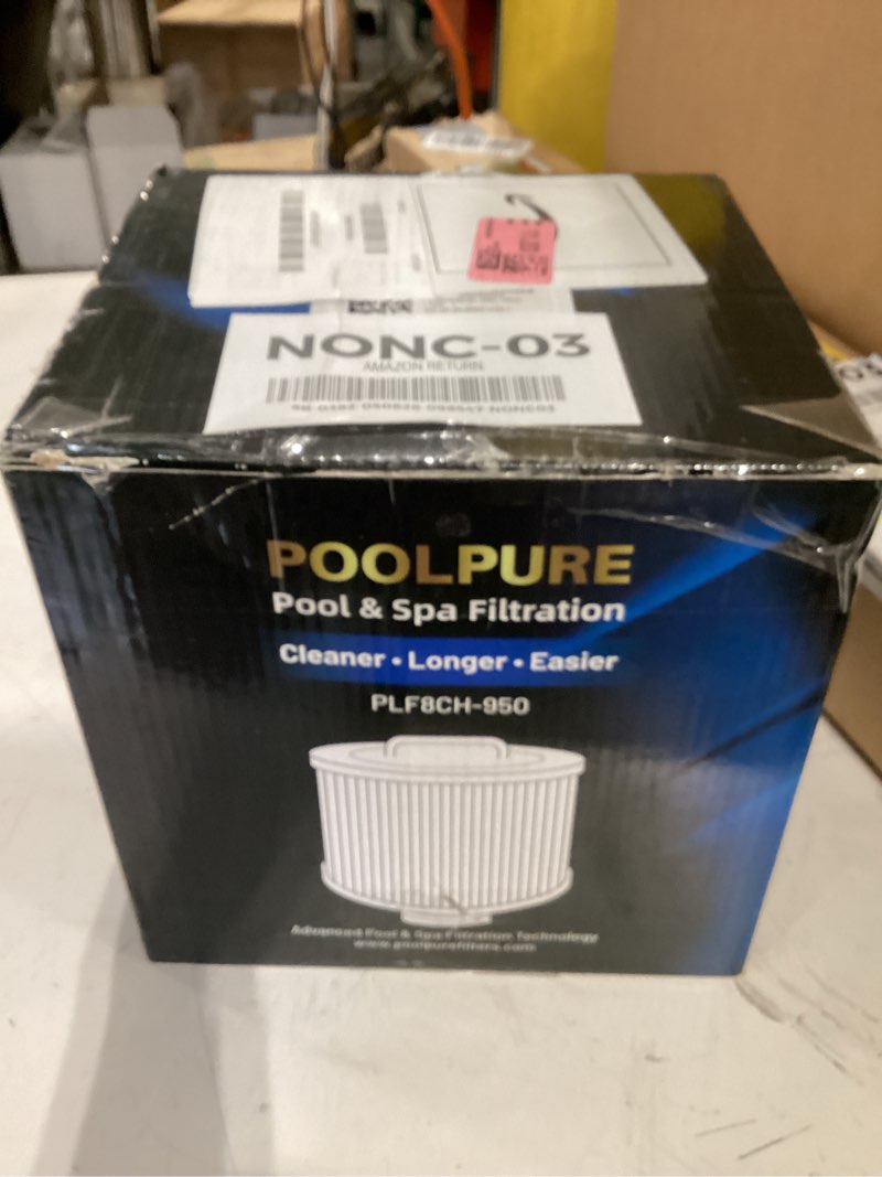 Condition photo showing New/Like New for poolpure 8ch-950 replacement for 10-2785 bullfrog spa filter, pbf35, pbf50-f2s, filbur fc-0536, excel filters xls-834, aladdin 15052, baleen ak-90311, 2" sae thread bull frog spa filter 1pack pack of 1