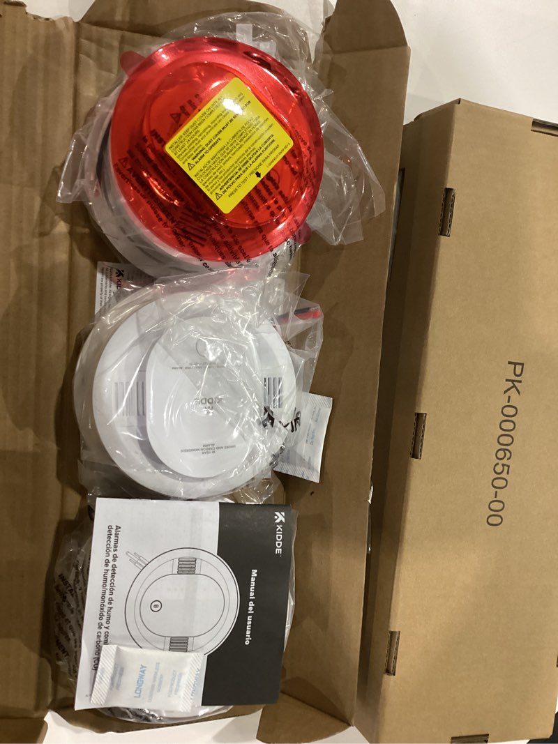 Condition photo showing New/Like New for Kidde Hardwired Smoke & Carbon Monoxide Detector for Home, 10-Year Battery Backup, Interconnectable, 3-Pack 3 Pack