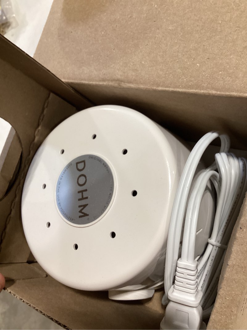 Condition photo showing As Is for yogasleep dohm classic (white) the original white noise sound machine, soothing natural sounds from a real fan, sleep therapy for adults & baby, noise cancelling for office privacy & meditation white pack of 1