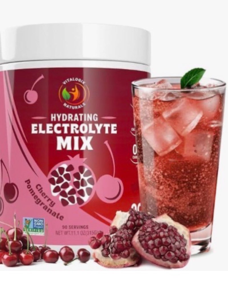 Electrolyte Powder – Cherry Pomegranate Flavor | Sugar-Free Hydration Mix with 6 Key Electrolytes fo ( BB: 04/2026)