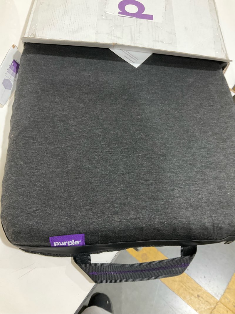 Condition photo showing As Is for purple simply seat cushion | pressure reducing grid designed for ultimate comfort | designed for cars and travel | made in the usa