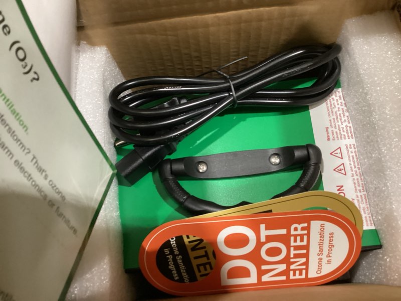 Condition photo showing Good Condition for ozone generator 45,000mg/h, home/industrial o3 car deodorizer. ozone machine air ionizer ozone odor eliminator for strong odor. odor eliminator for home, car, pet. room deodorizer for 2500 sq ft.