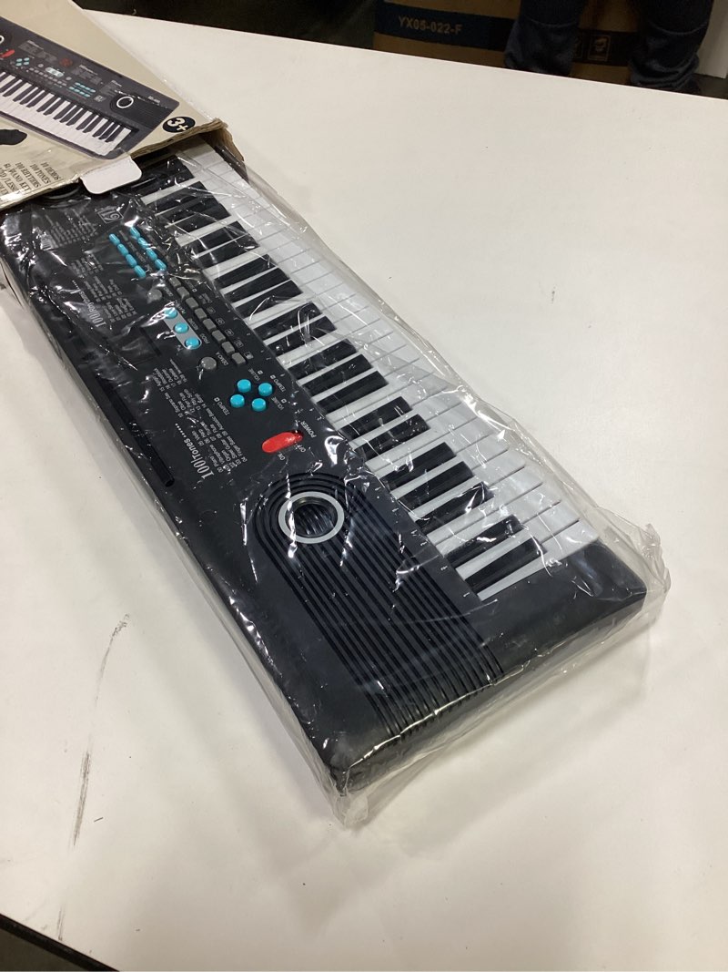 keyboard piano 61 key music electric piano for kids beginner w/dual speaker microphone portable digital piano birthday christmas gifts