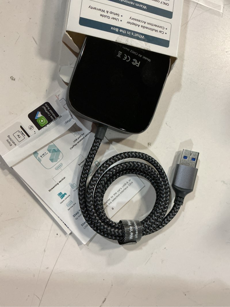 Condition photo showing Good Condition for 3-in-1 wireless carplay adapter 2026, android auto & car play converter with hdmi input for fire tv stick, screen mirroring & streaming for netflix/youtube, metal&glass case, fit for 2016+ cars -black