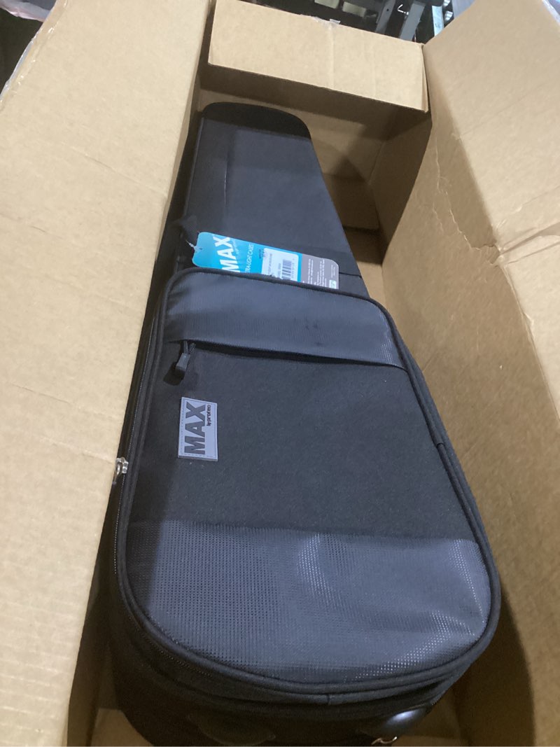 Condition photo showing New/Like New for protec max 4/4 full size lightweight violin case, black, model mx044 black shaped case
