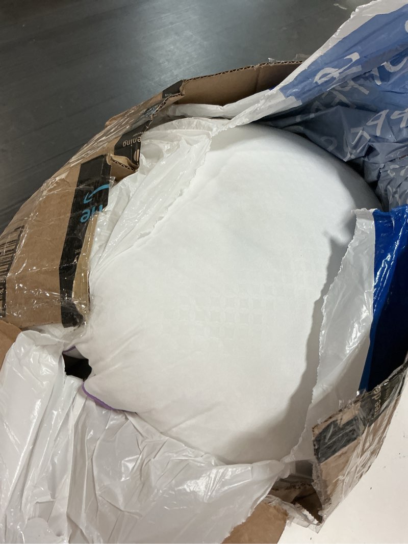 Condition photo showing As Is for jollyvogue bed pillows standard/full size set of 2, washable supportive bed pillows with super soft down alternative fill, luxury fluffy hotel quality for side, back, and stomach sleepers 2 standard