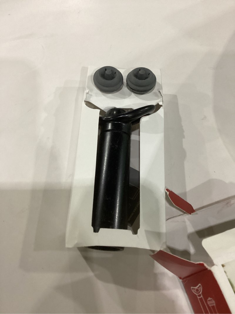 Condition photo showing Good Condition for vacu vin concerto 9875606 wine pump with 2 stoppers plastic black 2 stopper black
