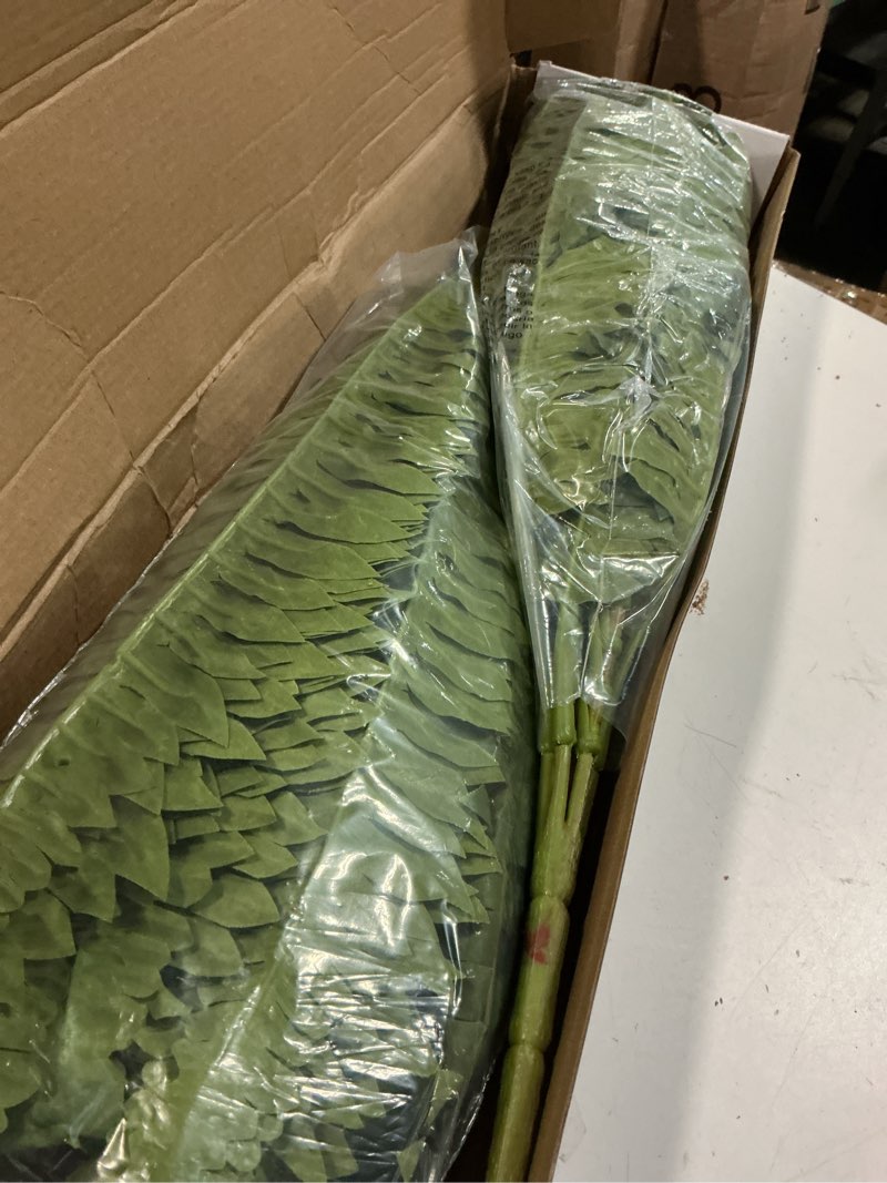 Condition photo showing Good Condition for 35" ferns artificial bush plants large, 2 artificial boston ferns with 39 fronds for outdoors home decor