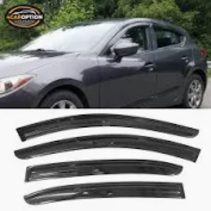 AceRide Window Visors for 2014-2018 Mazda 3 Sedan & Hatchback?Rain Guards Sun Shields Window Deflect