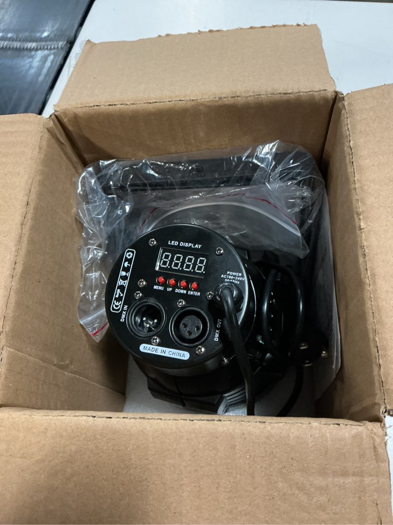 Condition photo showing Good Condition for holdlamp spotlight cob led stage light par lights party warm cold white dmx spotlights portable metal housing strobe light bright for church, concert, theater, photostudio, live show (1 pack)