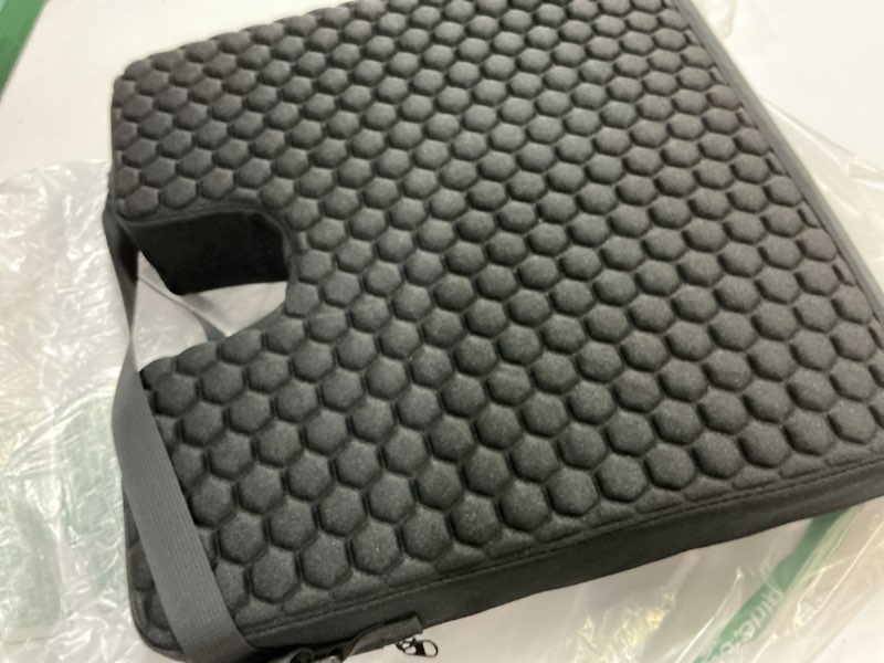 Condition photo showing Good Condition for Wheelchair Seat Cushion with High Resilient Foam & Honeycomb Surface (18"x16"x3") - for Sciatica, Tailbone, Coccyx Pain & Pressure Sore Relief - Ergonomic Chair Cushion for Office, Car