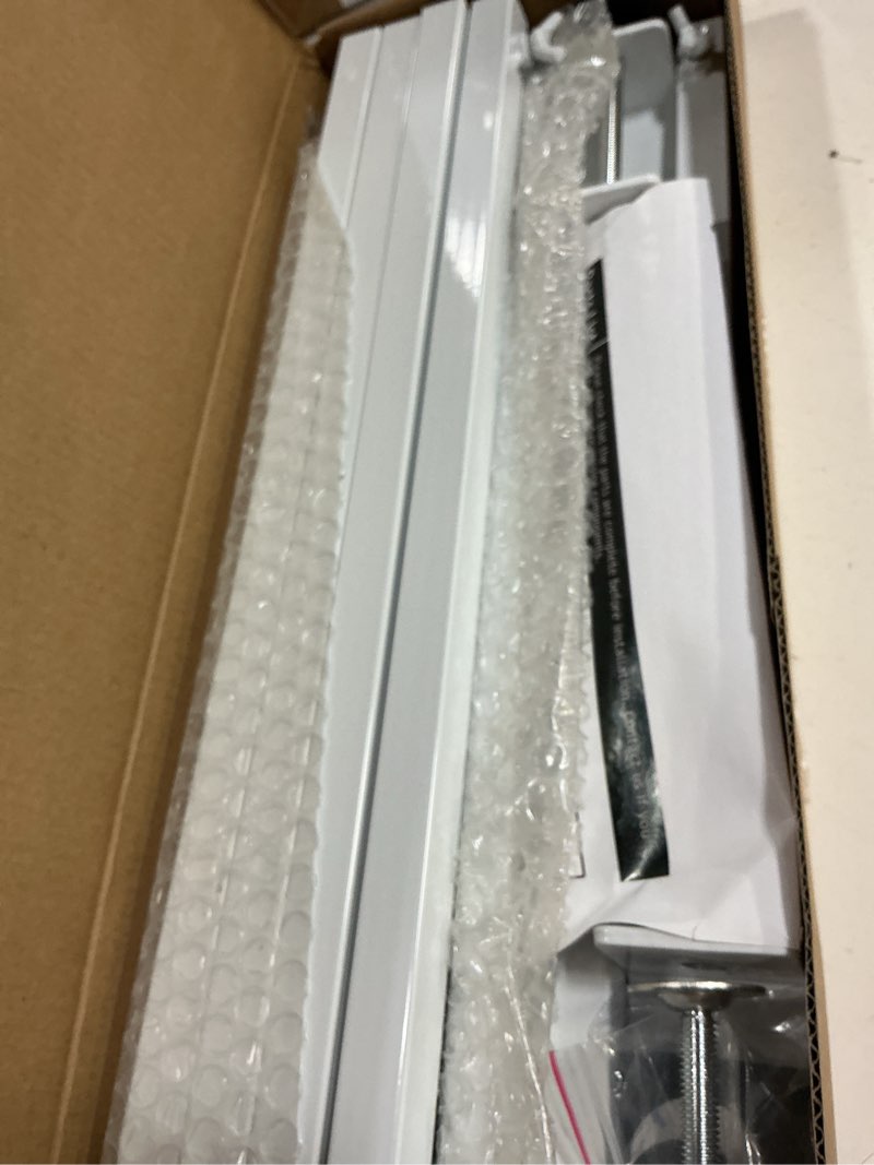 Condition photo showing New/Like New for over the table rod stand with clamps adjustable 13''-42'' tall 29"-98" length white table arch hanging stand for wedding birthday party halloween christmas decoration 1 white