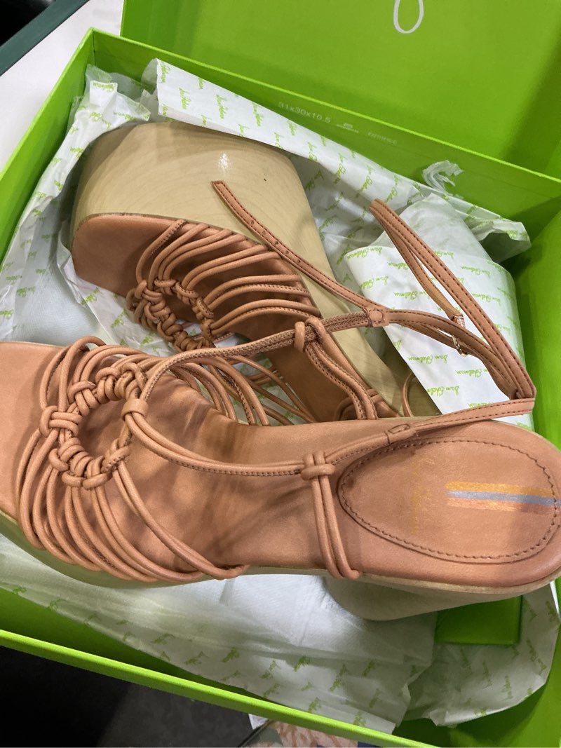 Condition photo showing New/Like New for sam edelman women's gia sandals 10 natural sand