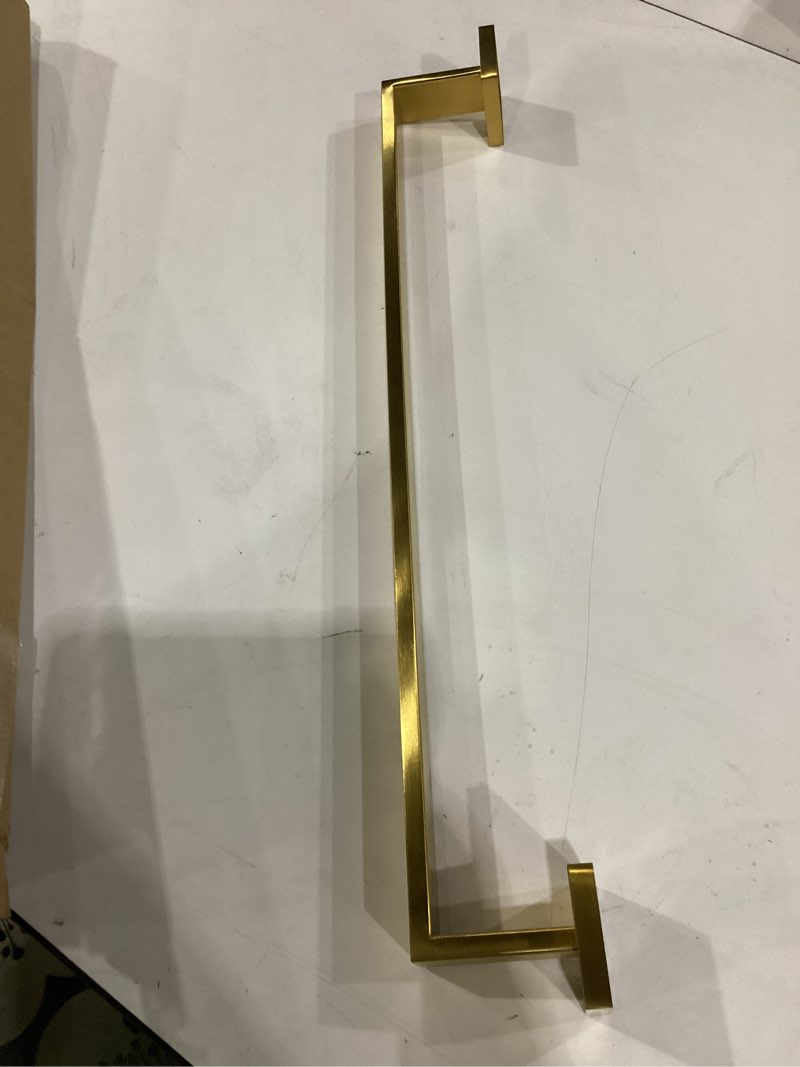 Condition photo showing Good Condition for bath towel bar 23.74", angle simple sus304 stainless steel bathroom towel holder, shower towel rod, single towel hanger bar, clothing towel rack for wall, brushed dark gold