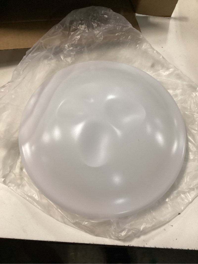 Condition photo showing As Is for healifty round pvc ceiling light shade cover 8.93in flush mount for bedroom hallway staircase emergency lamp fixture replacement