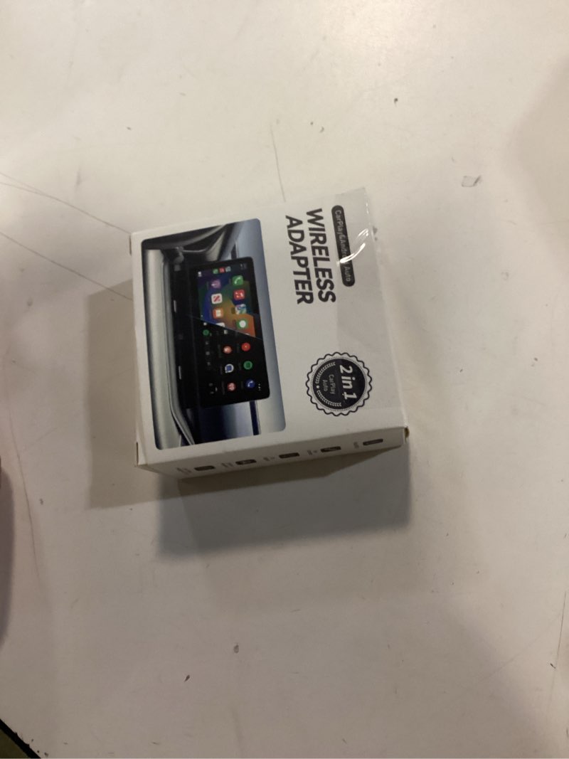 Condition photo showing New/Like New for 2-in-1 Wireless CarPlay Adapter Support Apple CarPlay & Android Auto, Mini Bluetooth USB A & USB C Dongle Convert Wired to Wireless Compatible with iPhone & Android Black