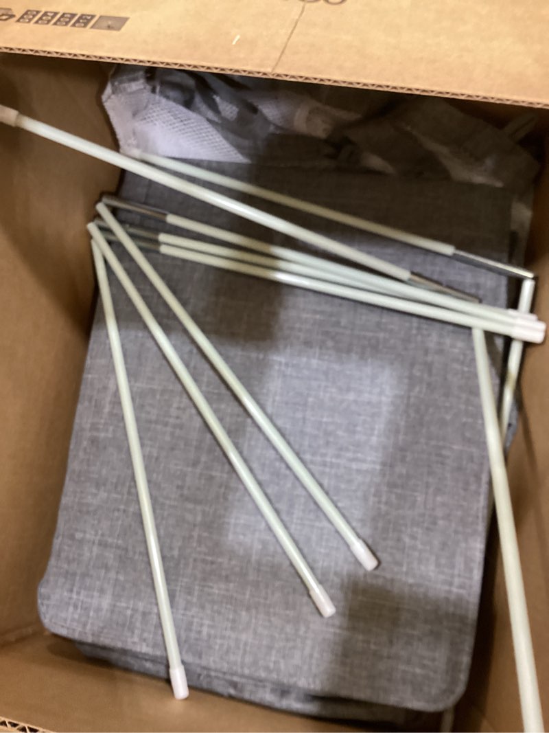 Condition photo showing As Is for 195L Laundry Hamper 3 Section,Large Laundry Hamper with Lid,Dirty Clothes Hamper with 3 Inner Bags,Collapsible Laundry Basket Organizer for Laundry Room,Bedroom,Laundry Sorter Hamper 3 Compartment 195L Grey