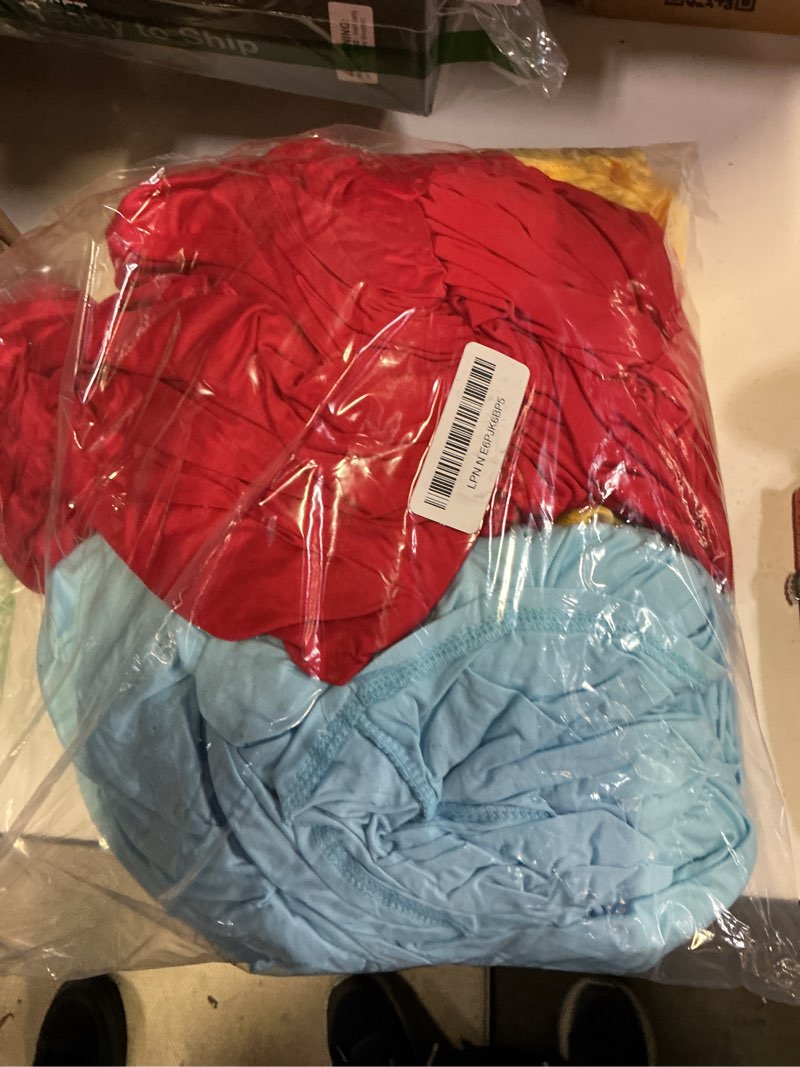 Condition photo showing As Is for tingjoo carnival theme birthday set of 3 theme print arch cover, spandex fitted wedding arch stand covers red yellow blue for birthday party decoration 4ft, 5ft, 6ft red,yellow,blue