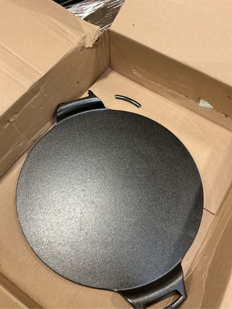 Condition photo showing As Is for Lodge Cast Iron Pizza Pan, 15 inch