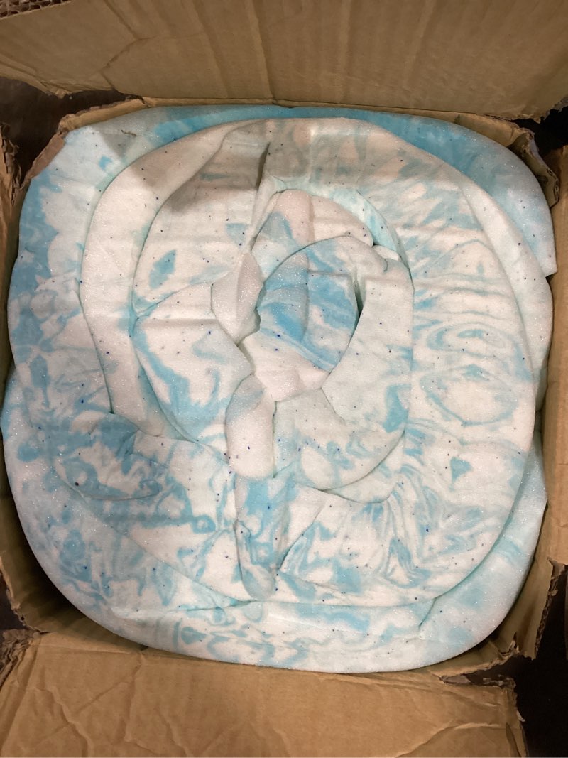 Condition photo showing As Is for Sweetcrispy Mattress Topper King, 2 Inch Thick Memory Foam Gel Infused Cooling Toppers Pad for King Size Bed, Sleeper Sofa, RV, Camper, CertiPUR US Certified, Ventilated and Breathable King 2 Inches