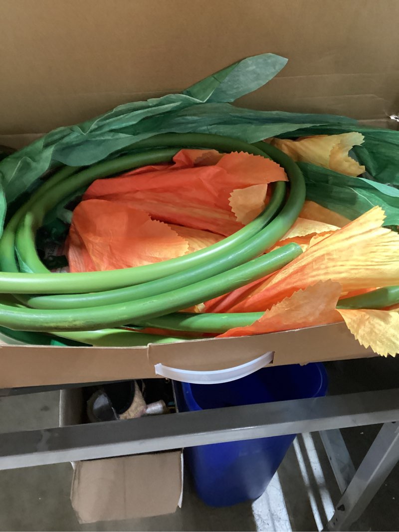 Condition photo showing Good Condition for giant artificial flower 3pcs 3d realistic waterproof fake flowers durable easy maintenance perfect for home garden weddings events christmas graduation party decorations (orange) tulip-orange
