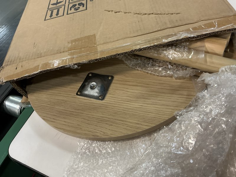 Condition photo showing Good Condition for AWASEN Side Table Round, Small Accent Table Nightstand Modern End Table for Living Room Bedroom Office Small Spaces, 16''D x 19.5''H(Natural Walnut)