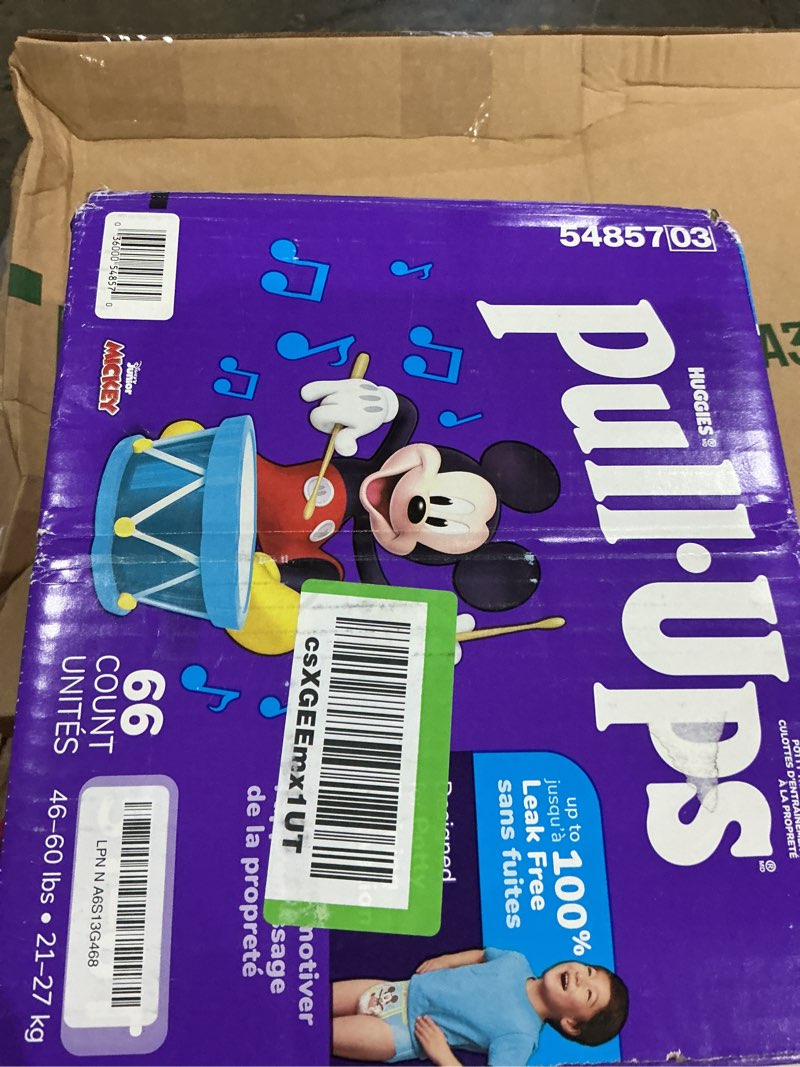Condition photo showing New/Like New for pull-ups boys' potty training pants, size 5t-6t training underwear (46-60 lbs), 66 count 5t-6t 66