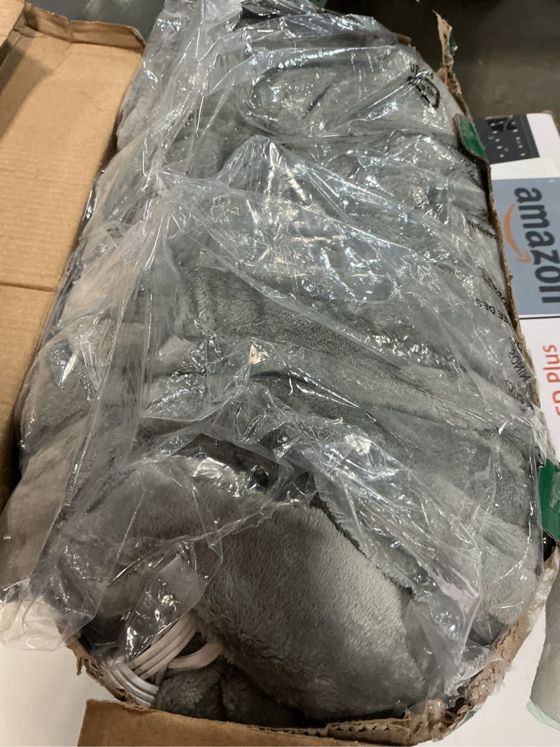 Condition photo showing As Is for FVERWAG Heated Blanket Queen Size - 84" x 90" Electric Blanket with 5 Heat Settings, Double Zone Heating, 10 Hrs Auto Off, Overheat Protection, Washable Heating Blanket, Gifts for Grandma, Grey