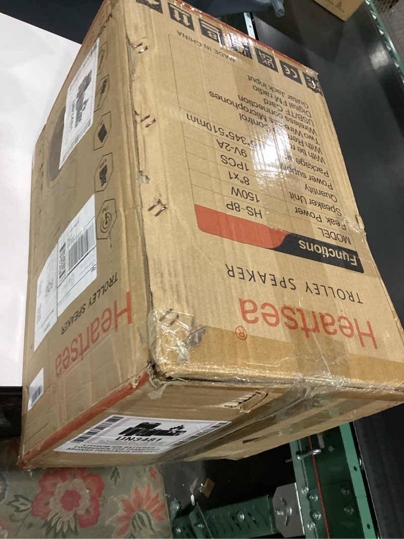 Condition photo showing Good Condition for HEARTSEA Karaoke Machine for Adults, Portable Bluetooth Pa Speaker with 2 Wireless Microphones, Wood