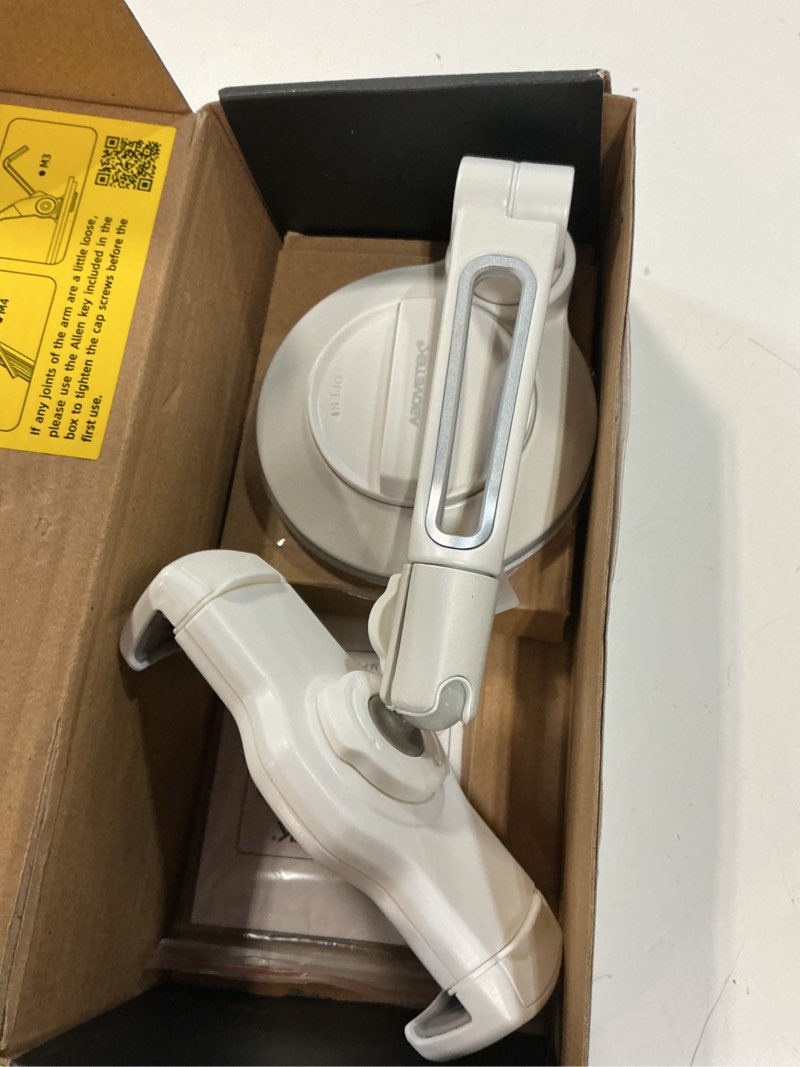 Condition photo showing Good Condition for abovetek ipad suction mount, phone tablet stand holder with suction cup fits 4"-11" tablet/phone/ipad mini/air, sticky ipads mount on window bathroom mirror, for car truck windshield boat (white)