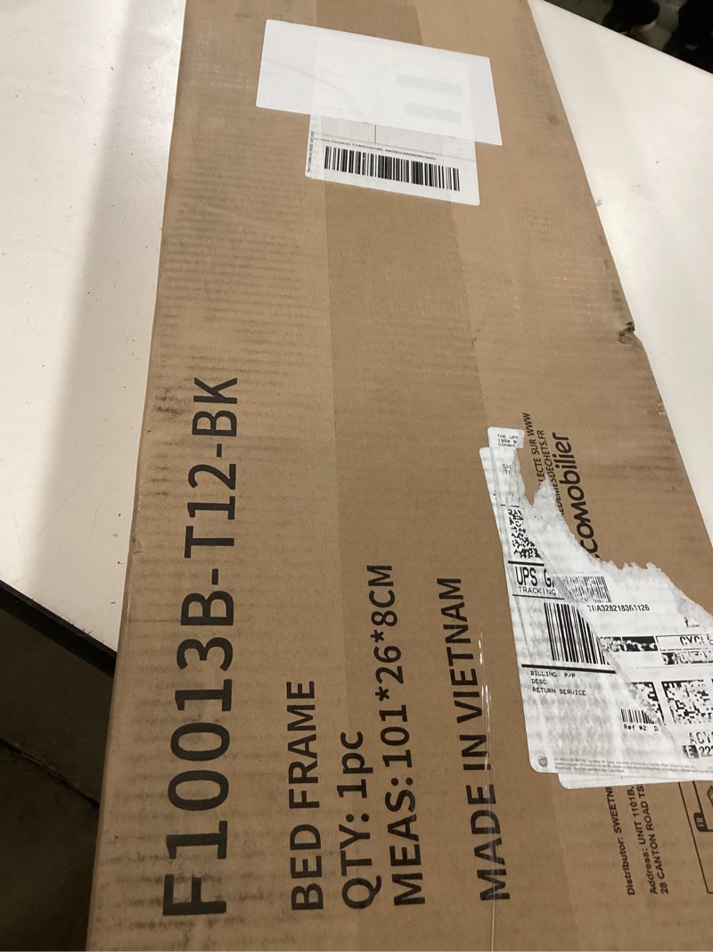 Condition photo showing New/Like New for Novilla Bed Frame Twin, 12 Inch Simplicity Metal Platform Twin Size Bed Frame with Underbed Storage, No Box Spring Needed, Heavy Duty Steel Slat Support, for Bedroom, Guest Room, Noiseless 12 Inch Twin Black