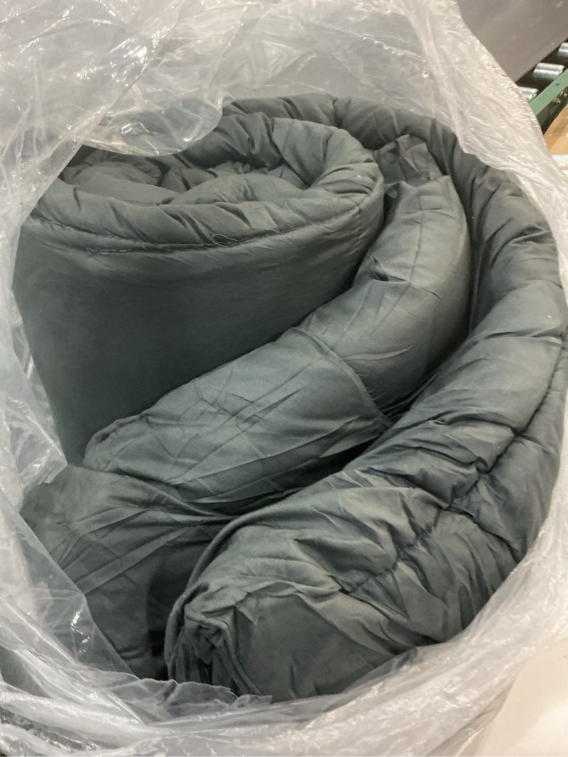 Condition photo showing As Is for ELEMUSE Full Grey Mattress Topper for Back Pain, Extra Thick Mattress Pad Cover, Plush Soft Pillowtop with Elastic Deep Pocket, Overfilled Down Alternative Filling Grey Full