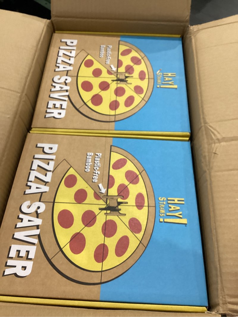 Condition photo showing Good Condition for HAY! STRAWS Compostable Bamboo Pizza Saver – 2000 Count | Eco-Friendly, Plastic-Free Pizza Box Spacer | Biodegradable, Natural Pizza Support Stand for Delivery | 1.5" H x 1.8" W