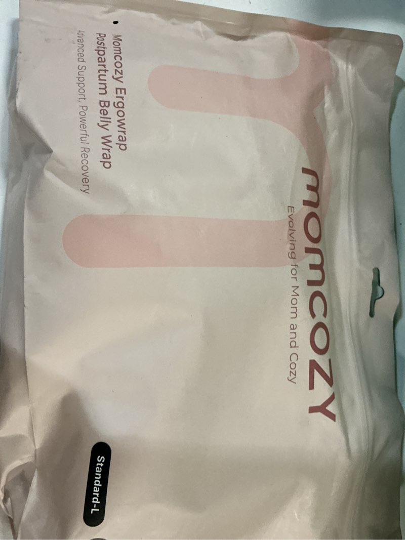 Condition photo showing New/Like New for momcozy ergowrap postpartum belly band for c-section recovery and vaginal birth, abdominal binder with 3d lifting & ergonomic back support, seamless belly wrap shapewear for post surgery recovery standard - black standard large