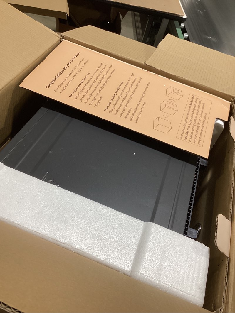 Condition photo showing Good Condition for 28QT Air Fryer Toaster Oven Combo, Large 12-in-1 Convection Countertop Oven with Next-Gen HeatWave Convection, 3-Layer Cooking, Rotisserie for Chicken, Fits 11" Pizza, Full Accessories, Sparkle Black