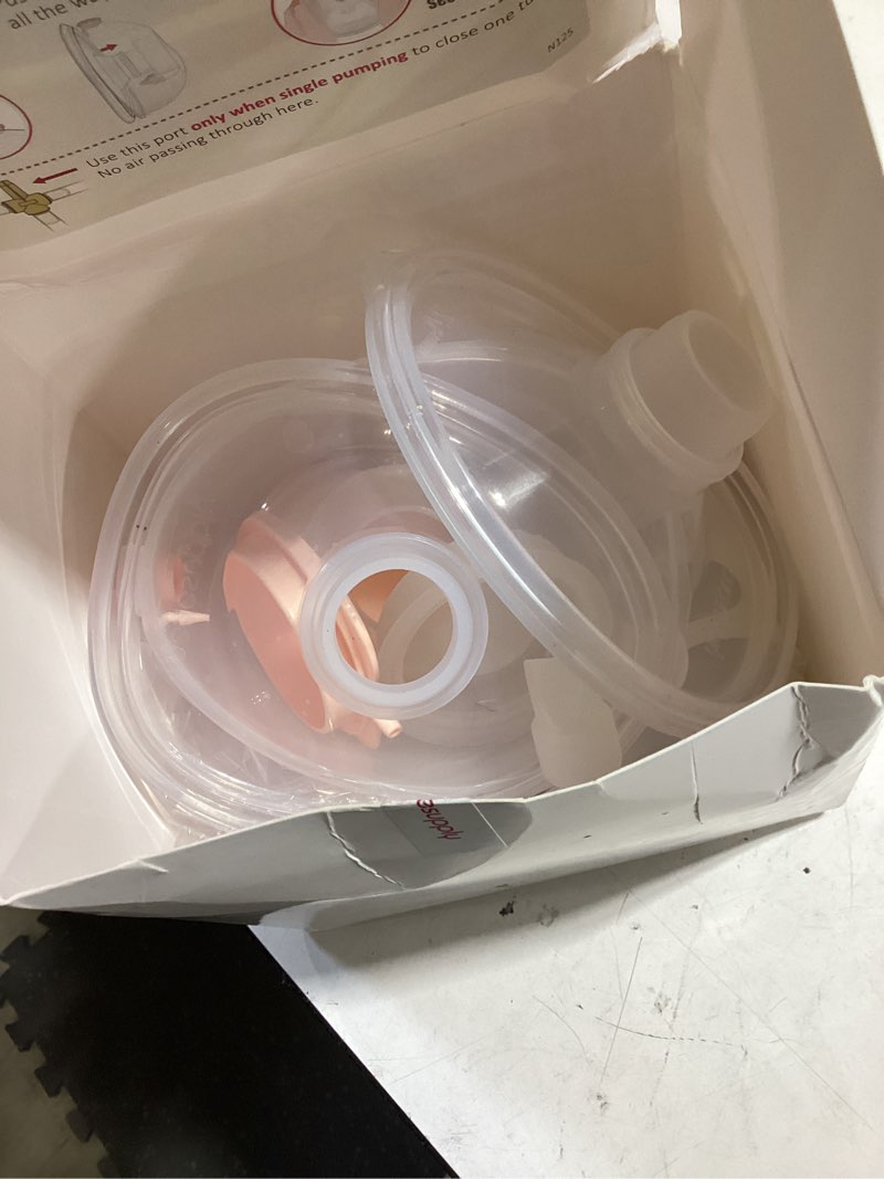 Condition photo showing As Is for nenesupply handsfree wearable breast milk collection cups compatible with spectra s1 s2 baby buddha momcozy v1 lansinoh pumps 24mm silicone flanges replacement for spectra pump parts 19mm 21mm inserts 24mm handfree collection cup