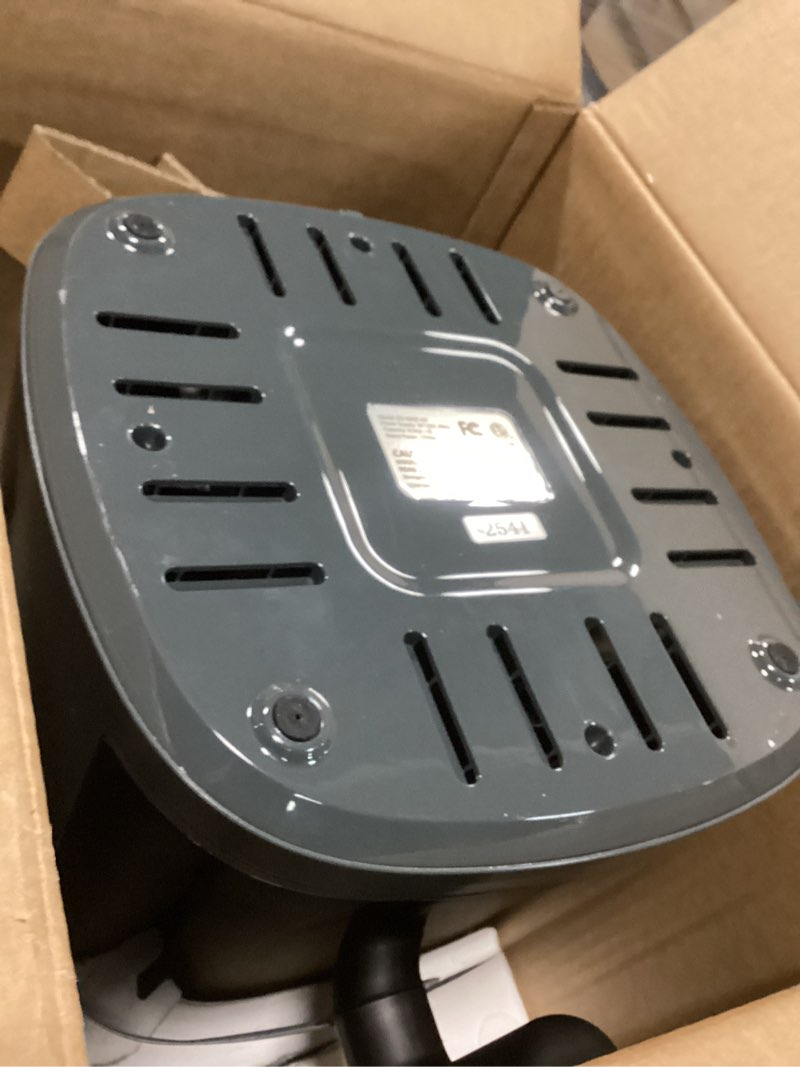 Condition photo showing Good Condition for Simple Deluxe 12-in-1 Air Fryer 6.34 Qt, Digital Preset Airfryer with Visible Window, Nonstick and Dishwasher-Safe Basket, Air Fry, Roast, Bake, Dehydrate, Fries, 1700W, Gary Gray-New