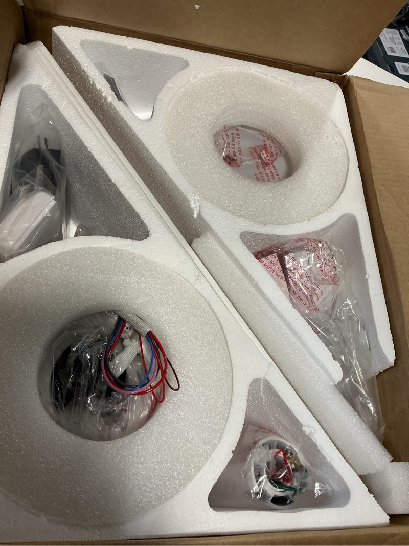 Condition photo showing New/Like New for newday 48 inch ceiling fans with lights remote, white ceiling fans dimmable 3 color temperature, timer, 3 blades, 6 speed modern fan quiet reversible dc motor for indoor or covered outdoor white 48 inch