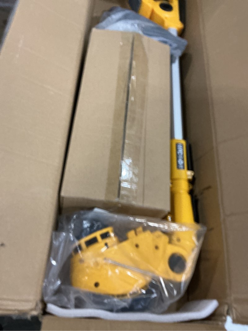 Condition photo showing Good Condition for weed wacker cordless compatible with dewalt 20v max battery, electric weed cordless eater with 4 types blades, brushless grass trimmer/lawn edger/mower/brush cutter for yard garden(no battery) yellow