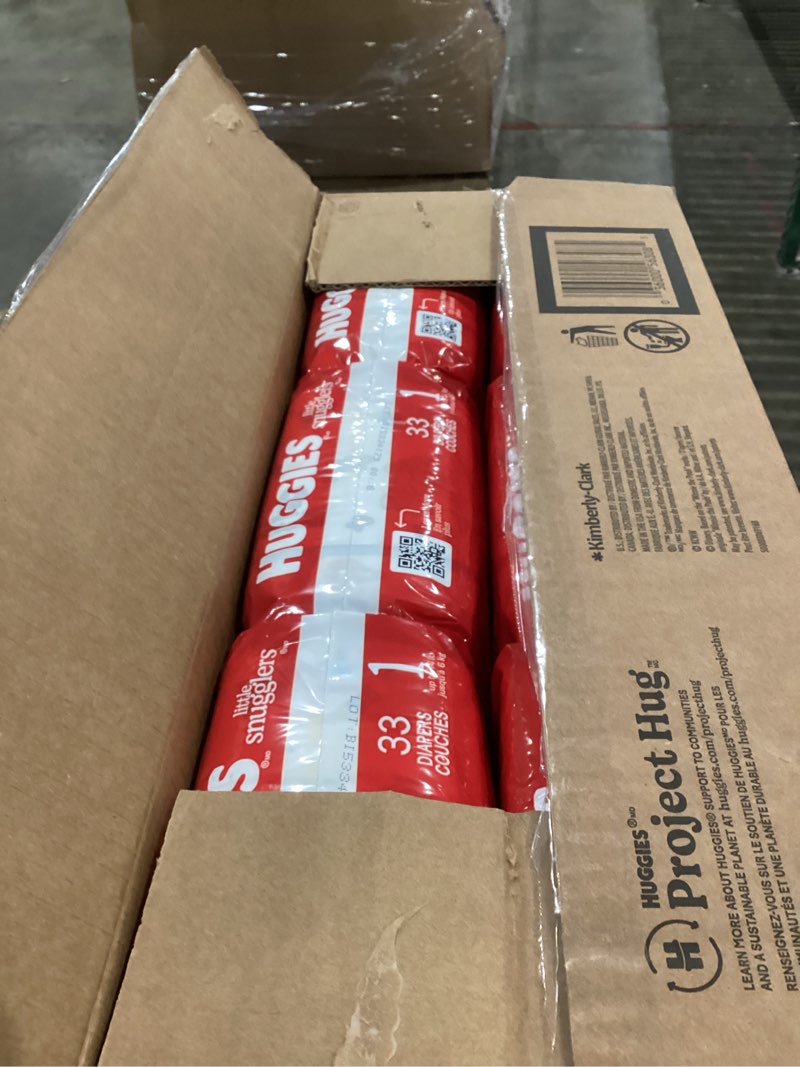 Condition photo showing New/Like New for Huggies Size 1 Diapers, Little Snugglers Diapers, Size 1 (8-14 lbs), 198 Count (6 Packs of 33), Packaging May Vary Size 1 198