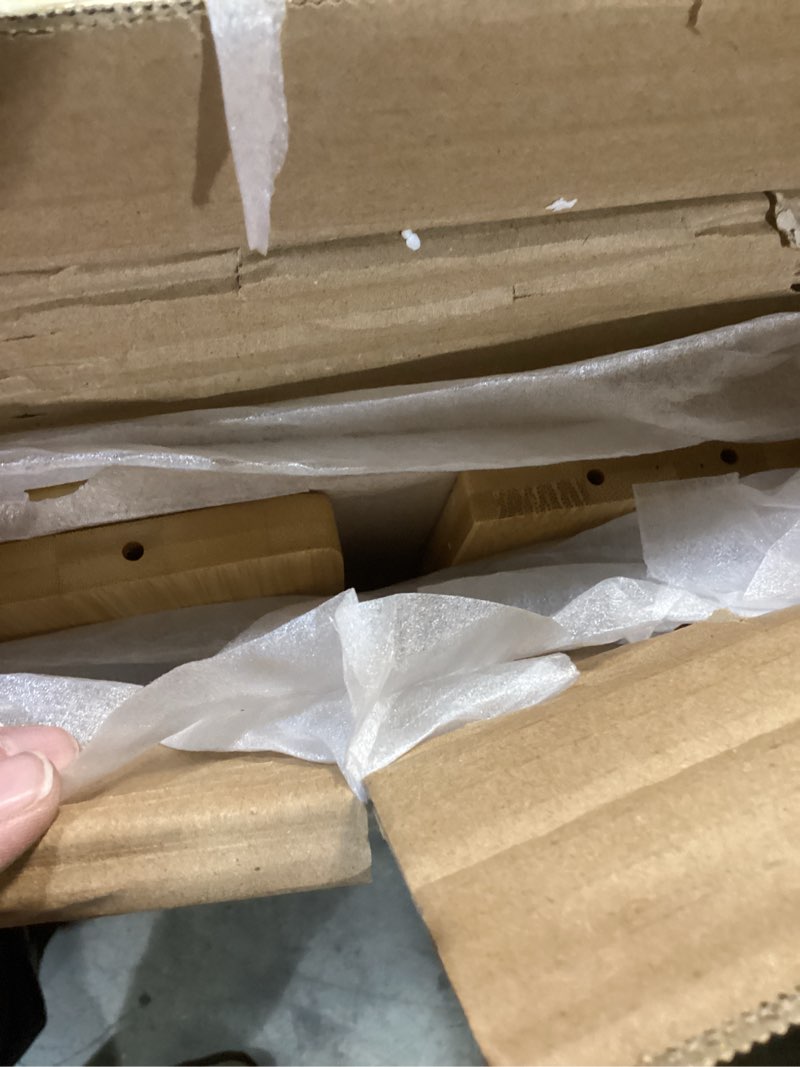 Condition photo showing New/Like New for Maydear Bamboo Ladder Shelf Bookcase, 5-Tier Leaning Bookshelf Free Standing Organizer Storage Shelves for Living Room, Bedroom, Kitchen, Home Office, Balcony, Natural Wood | Bookcase, Living Room, Bedroom, Kitchen, Home Office 5 Tier Natural