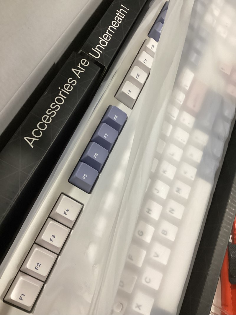 Condition photo showing Good Condition for EPOMAKER TH108 PRO Full Size Mechanical Keyboard with Screen & Knob, Wireless Gaming Keyboard with 10000mAh, Creamy Gasket, Hot Swap, Custom Driver, RGB Backlight (White, Creamy Jade) White Creamy Jade