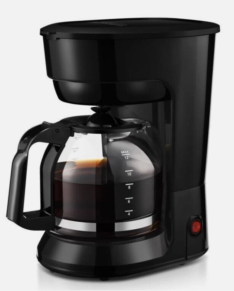 mainstays black 12 cup drip coffee maker