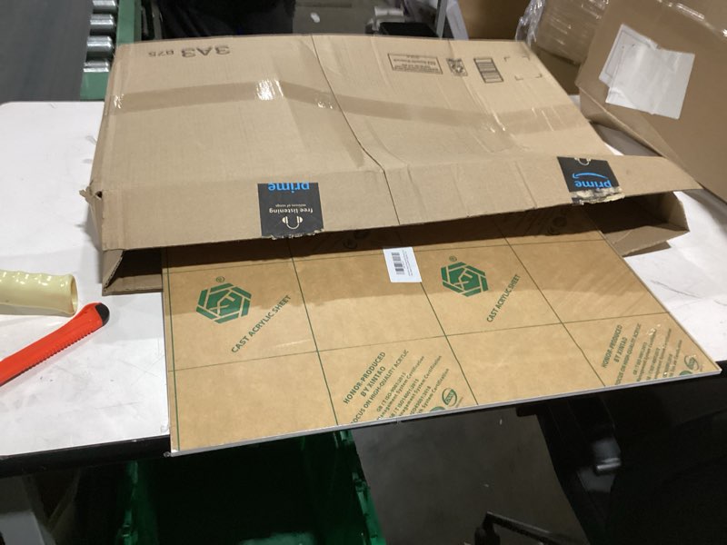 Condition photo showing New/Like New for kinlink 18x24 plexiglass sheets 1/8 inch thick - 3mm white cast acrylic sheet, plastic board polycarbonate sheet for diy project, craft, table top, acrylic sign and wedding invitation 2 pack 18x24 white 2