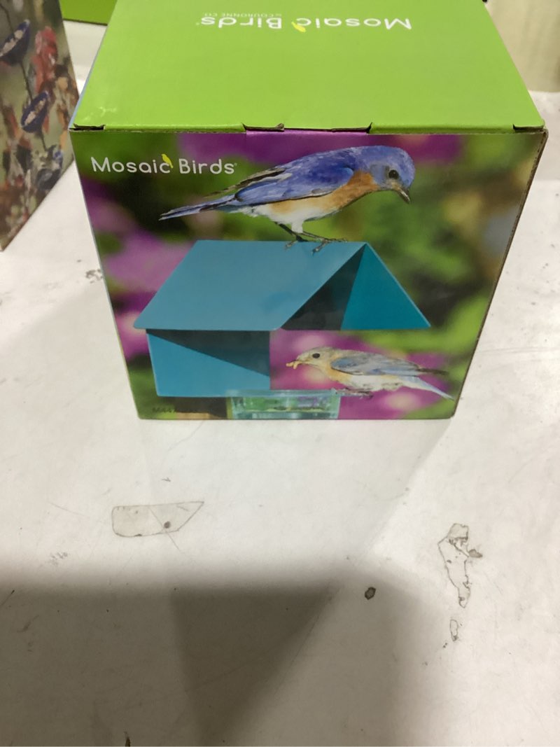 Condition photo showing Good Condition for Cottage Bird Feeder, M447-200-A, 3.4 Ounce Capacity, Aqua Blue, 1 Piece 6\" tall Aqua Blue (SIMILAR TO STOCK PHOTO)