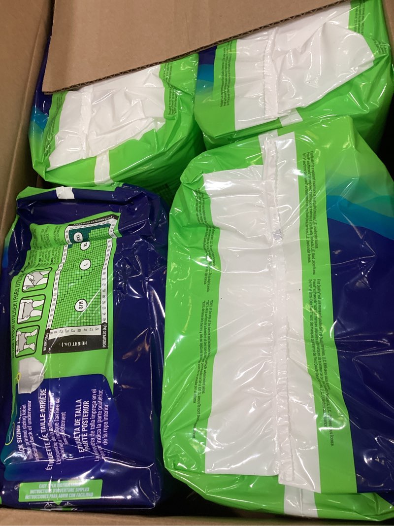 Condition photo showing New/Like New for prevail daily protective underwear - unisex adult incontinence underwear - disposable adult diaper for men & women - maximum absorbency - xx-large - 12 count (pack of 4) xx-large , 12 count (pack of 4)