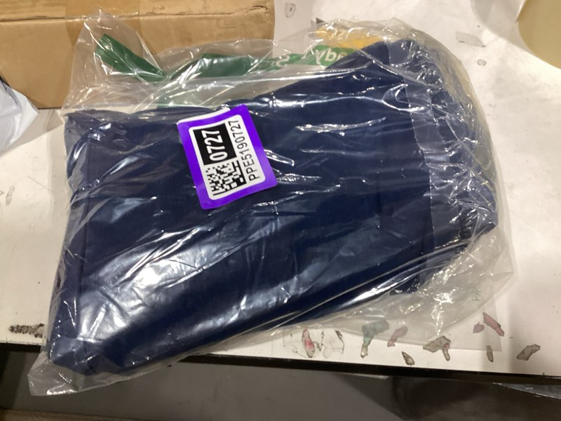Condition photo showing New/Like New for women's wide leg jeans high waisted pull on baggy jeans stretchy elastic waist sweatpant trendy loose denim pants x-large dark blue