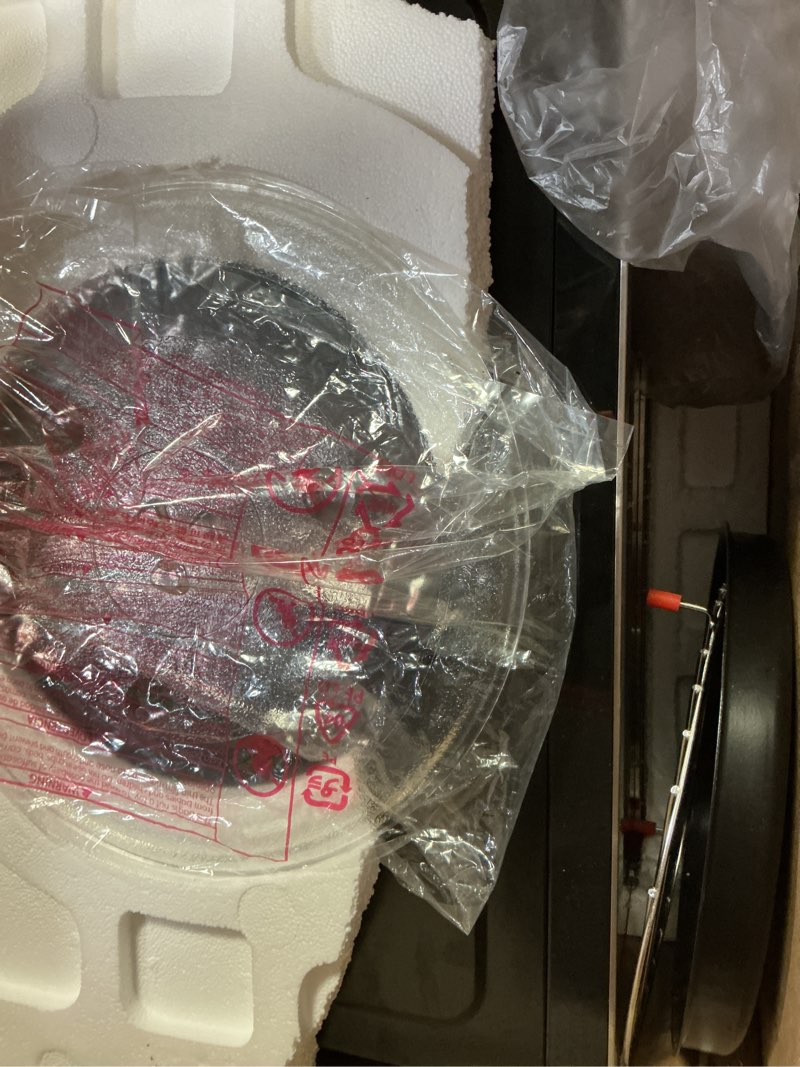Condition photo showing Good Condition for ge 4-in-1 countertop microwave oven, 1.0 cu ft, 1050w convection microwave with air fry & broil, compact and quiet, stainless steel, ideal for apartments, dorms & offices, gcst10a1wss