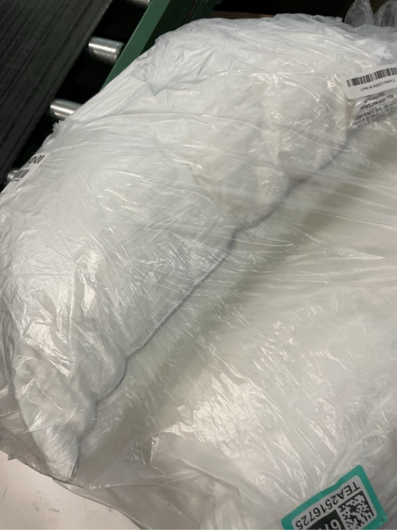 Condition photo showing As Is for HOMELAB 2 Pack Standard Pillows for Sleeping - 100% Breathable Cotton Cover, Soft Down Alternative, Medium Support for Side, Back, and Stomach Sleepers, Hotel Collection Bed Pillow Inserts, 20x26